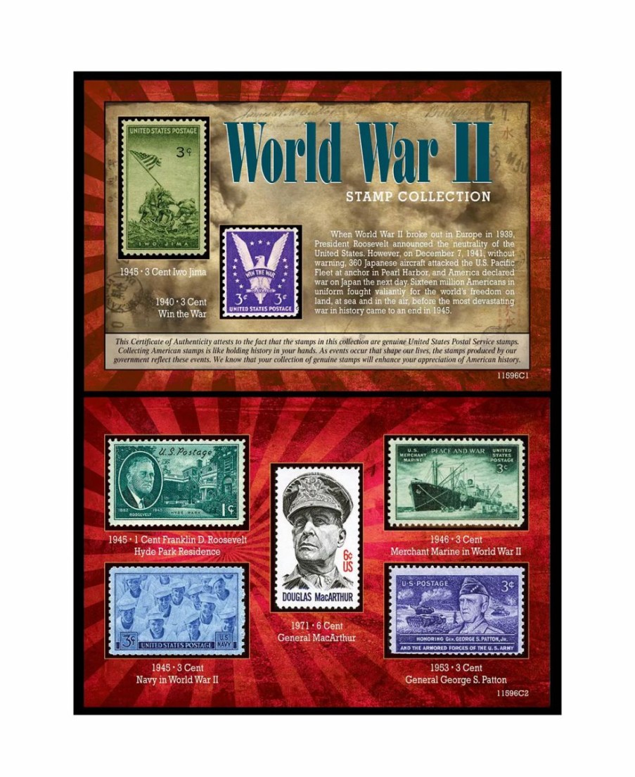 Misc_Gifts * | American Coin Treasures World War Ii Stamp Collection Multi