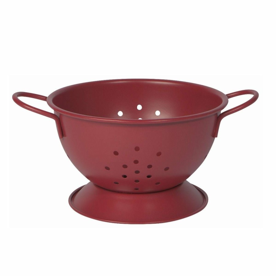 Cooks' Tools * | Danica Brands Now Designs By Danica Small Stainless Steel Colander | Matte Carmine