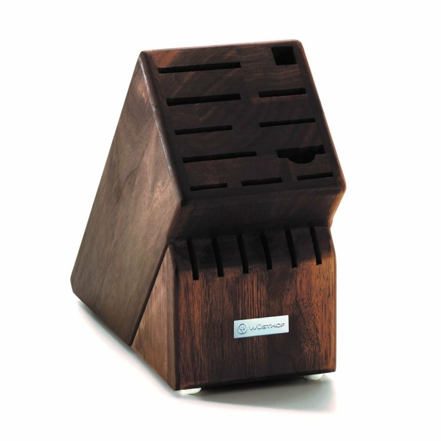 Knives * | Wusthof Cutlery Wusthof 17-Slot Knife Block | Walnut