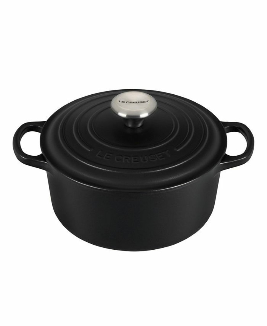 Kitchen * | Le Creuset 3.5-Qt. Signature Round Dutch Oven Licorice