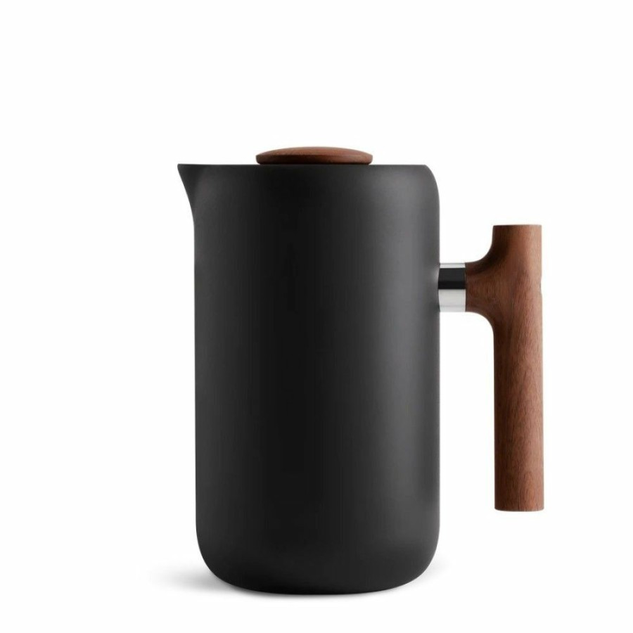 Cooks' Tools * | Fellow Clara French Press | Matte Black & Walnut