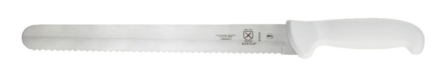 Knives * | Mercer Cutlery Mercer Culinary Ultimate White 11 Wavy Edge Slicer (Commercial)