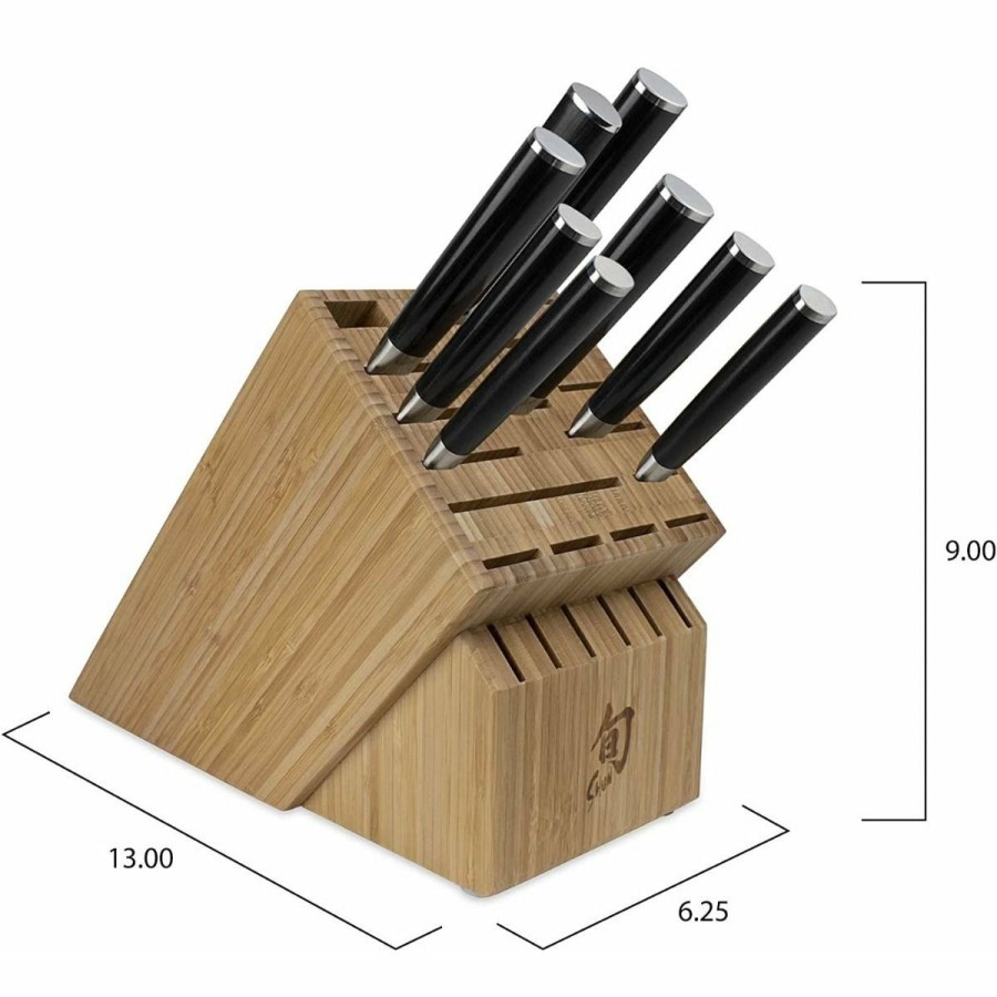 Knives * | Shun Cutlery Shun Classic 9-Piece Chef'S Choice Block Set