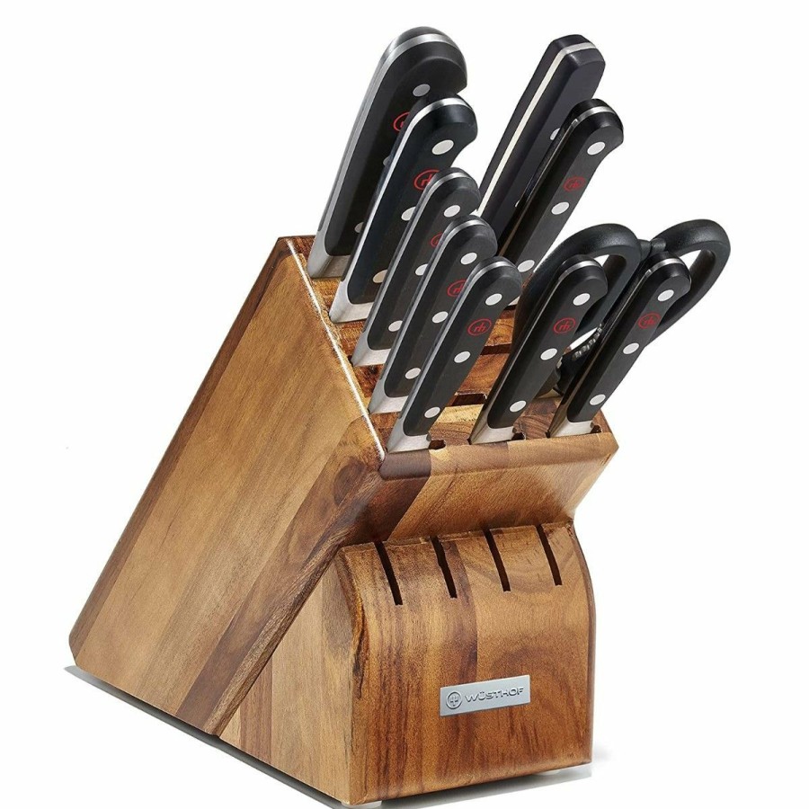 Knives * | Wusthof Cutlery Wusthof Classic 11-Piece Knife Block Set | Acacia