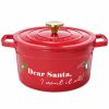 Kitchen * | Martha Stewart Collection Dear Santa Enameled Cast Iron Dutch Oven, Created For Macy'S