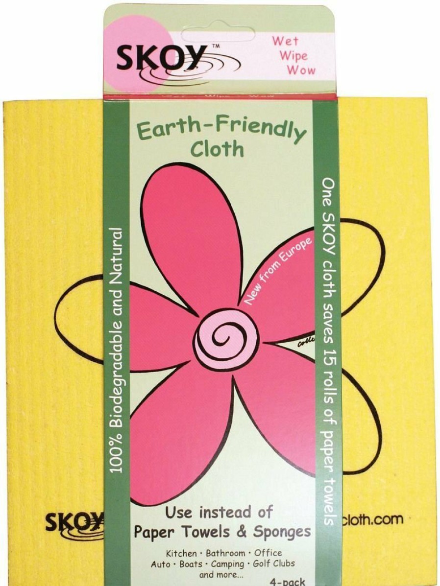 Glassware & Tabletop * | Harold Import Company Harold Imports Reusable Organic Skoy Cloths (4Pk)