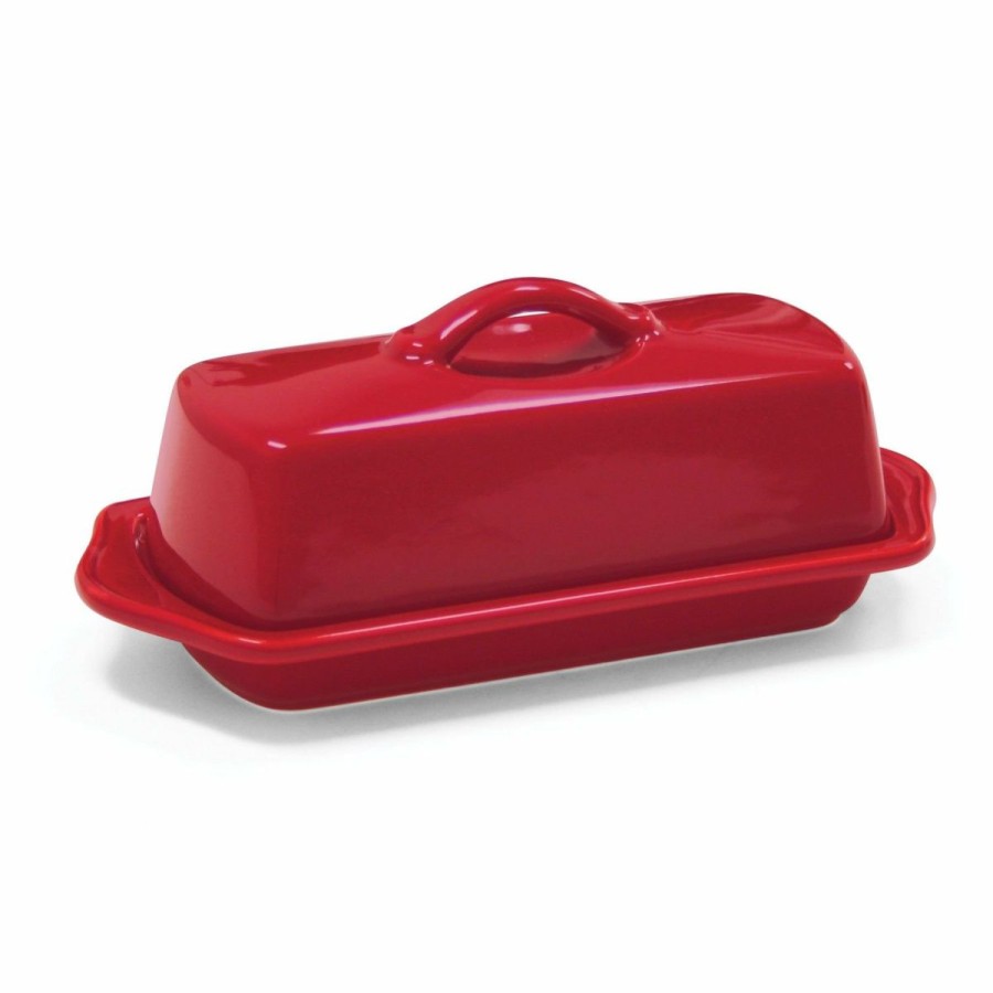 Glassware & Tabletop * | Chantal Butter Dish True Red