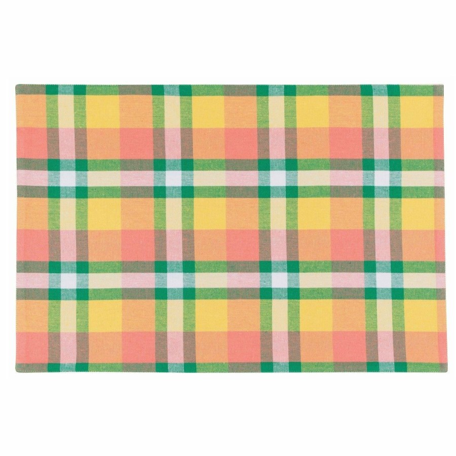 Glassware & Tabletop * | Danica Brands Now Designs By Danica Second Spin 13 X 20 Placemats (Set Of 4) | Plaid Meadow