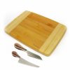 Kitchen * | Berghoff Amboo 3 Piece Two-Toned Board And Aaron Probyn Cheese Knives Set Brown