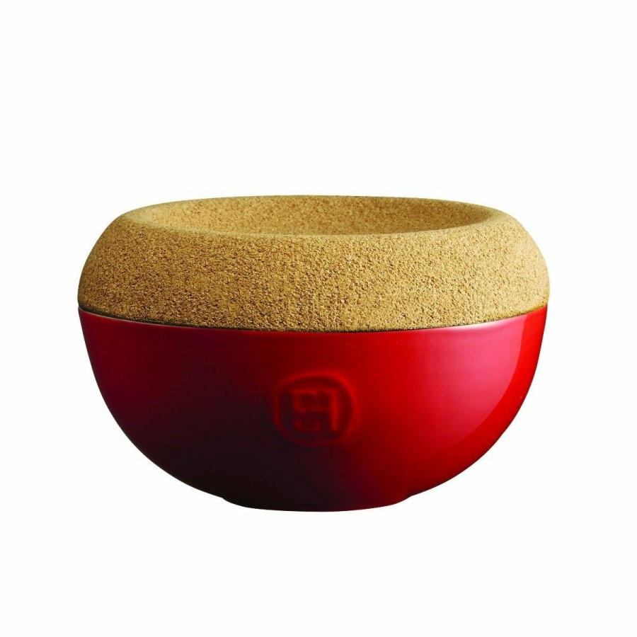 Cooks' Tools * | Emile Henry 0.5 Qt. Salt Celler + Cork Lid | Burgundy