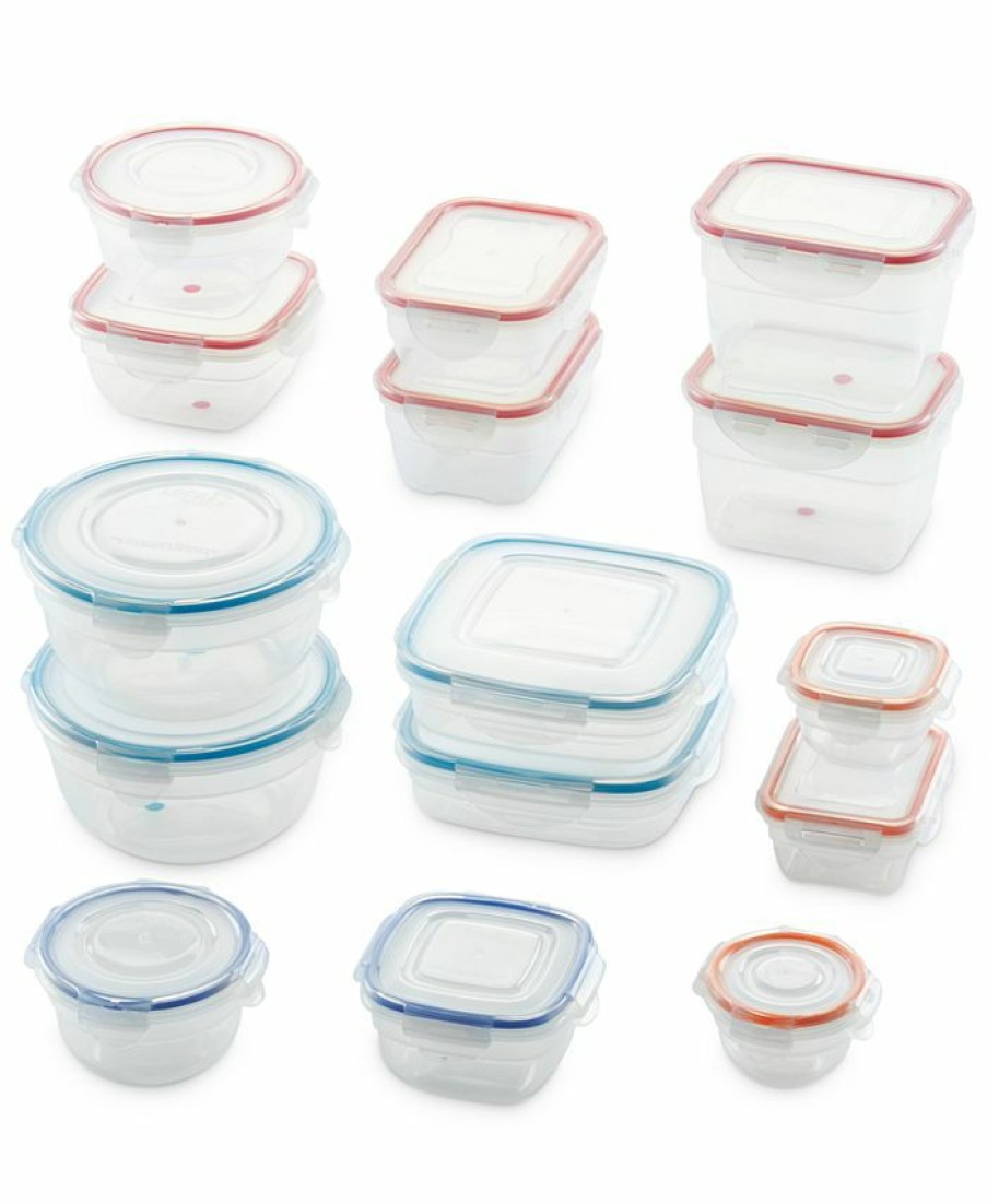 Kitchen * | Lock N Lock Easy Essentials 30-Pc. Color Mates Storage Container Set Multi