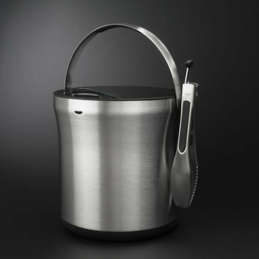 Glassware & Tabletop * | Oxo Steel Ice Bucket & Tong Set