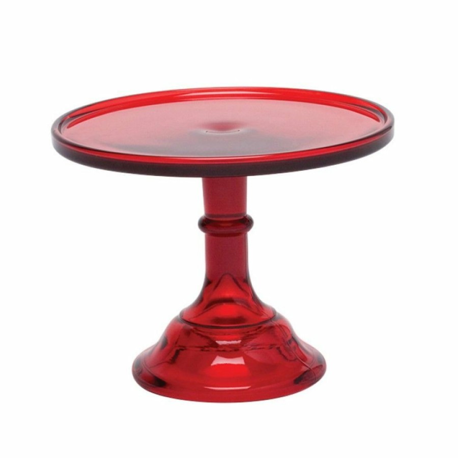 Glassware & Tabletop * | Mosser Glass 10 Cake Plate & Dome | Red