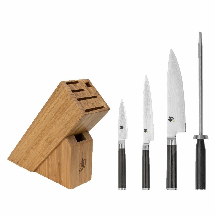 Knives * | Shun Cutlery Shun Classic 5-Piece Starter Block Set