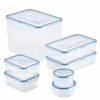 Kitchen * | Lock N Lock Easy Essentials Rectangular 14-Pc. Food Storage Container Set Clear