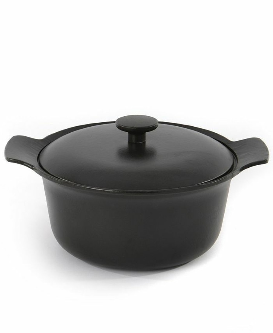 Kitchen * | Berghoff Ron Cast Iron 4.4 Qt. Covered Stockpot Black