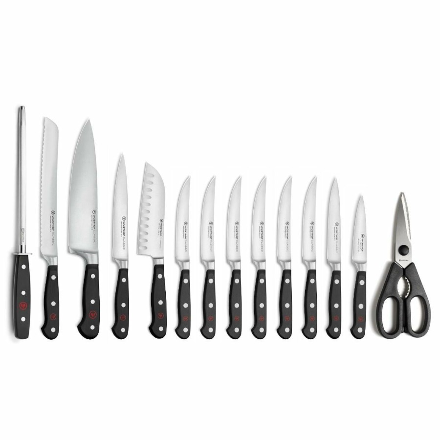 Knives * | Wusthof Cutlery Wusthof Classic 15-Piece Block Set | Acacia