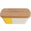 Glassware & Tabletop * | Talisman Designs Vivid Wood And Stoneware Butter Dish With Lid