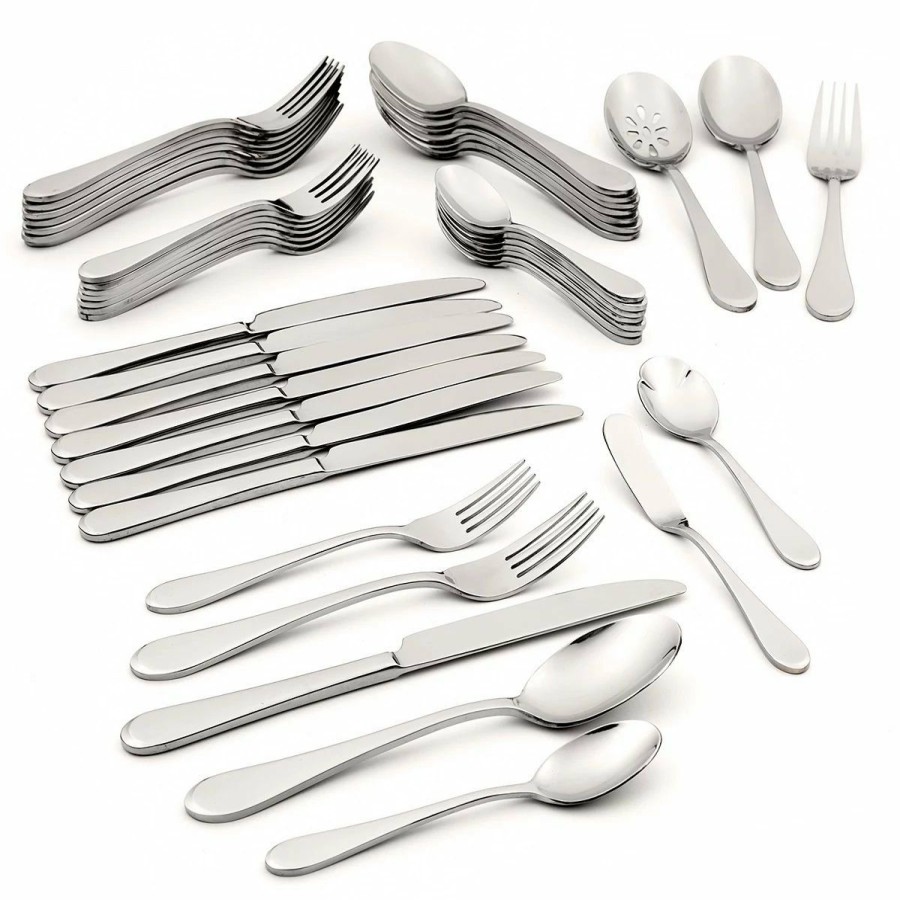 Glassware & Tabletop * | Oneida 18/0 Stainless Steel 45-Piece Flatware Set | Icarus