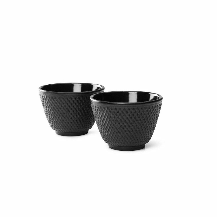 Glassware & Tabletop * | Bredemeijer Xilin Cast Iron Tea Mugs Set Of 2 | Black