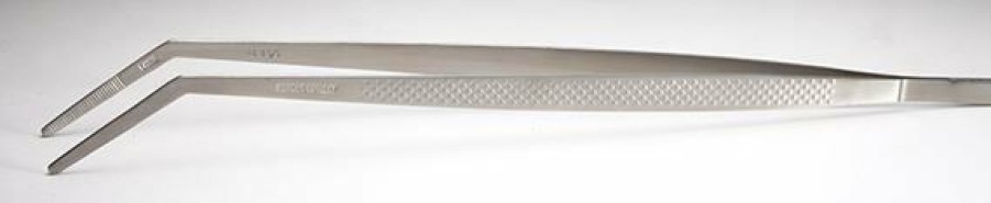 Cooks' Tools * | Mercer Culinary Curved Tip Precision Plus Stainless Steel Plating Tongs | 11-3/4