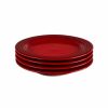 Glassware & Tabletop * | Le Creuset 8.5 Salad Plates Set Of 4 | Cerise/Cherry Red