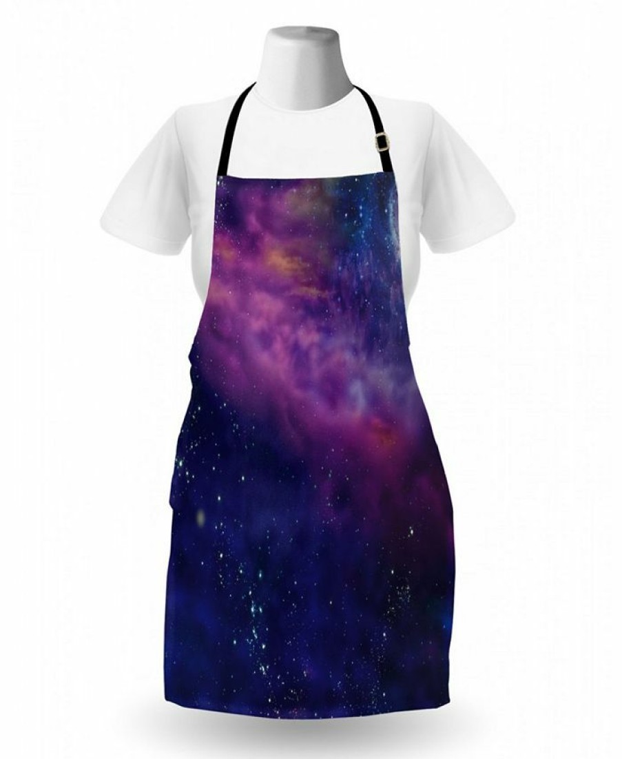 Kitchen * | Ambesonne Outer Space Apron Multi