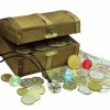 Misc_Gifts * | American Coin Treasures Kid'S Treasure Chest With Replica Pirate Coins, Foreign Coins, Gems And Necklace Coin Jewelry Multi