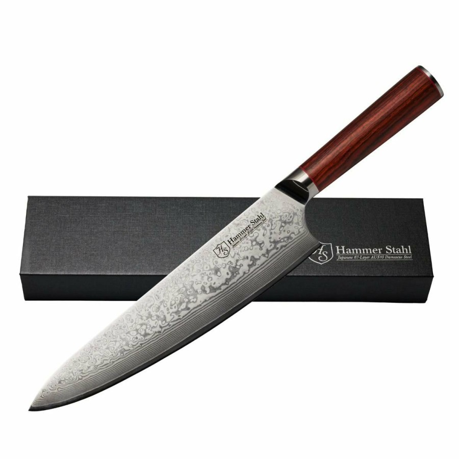 Knives * | Hammer Stahl Damascus Series Cutlery | 9 Chef Knife