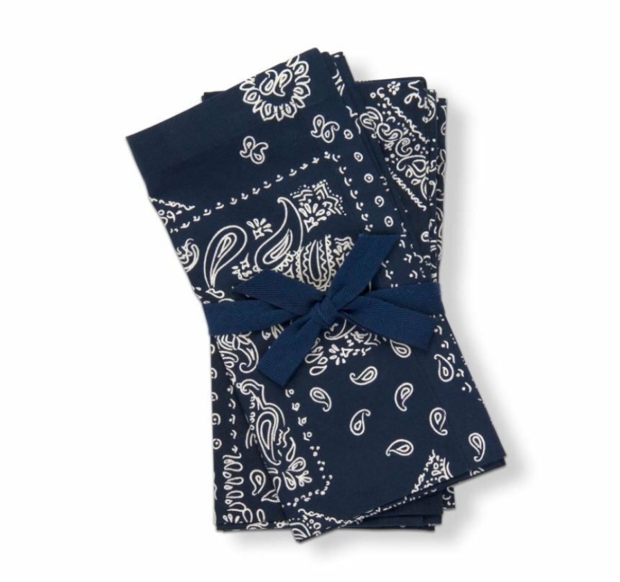 Glassware & Tabletop * | Tag Ltd. Napkins Set Of 4 | Blue Bandana