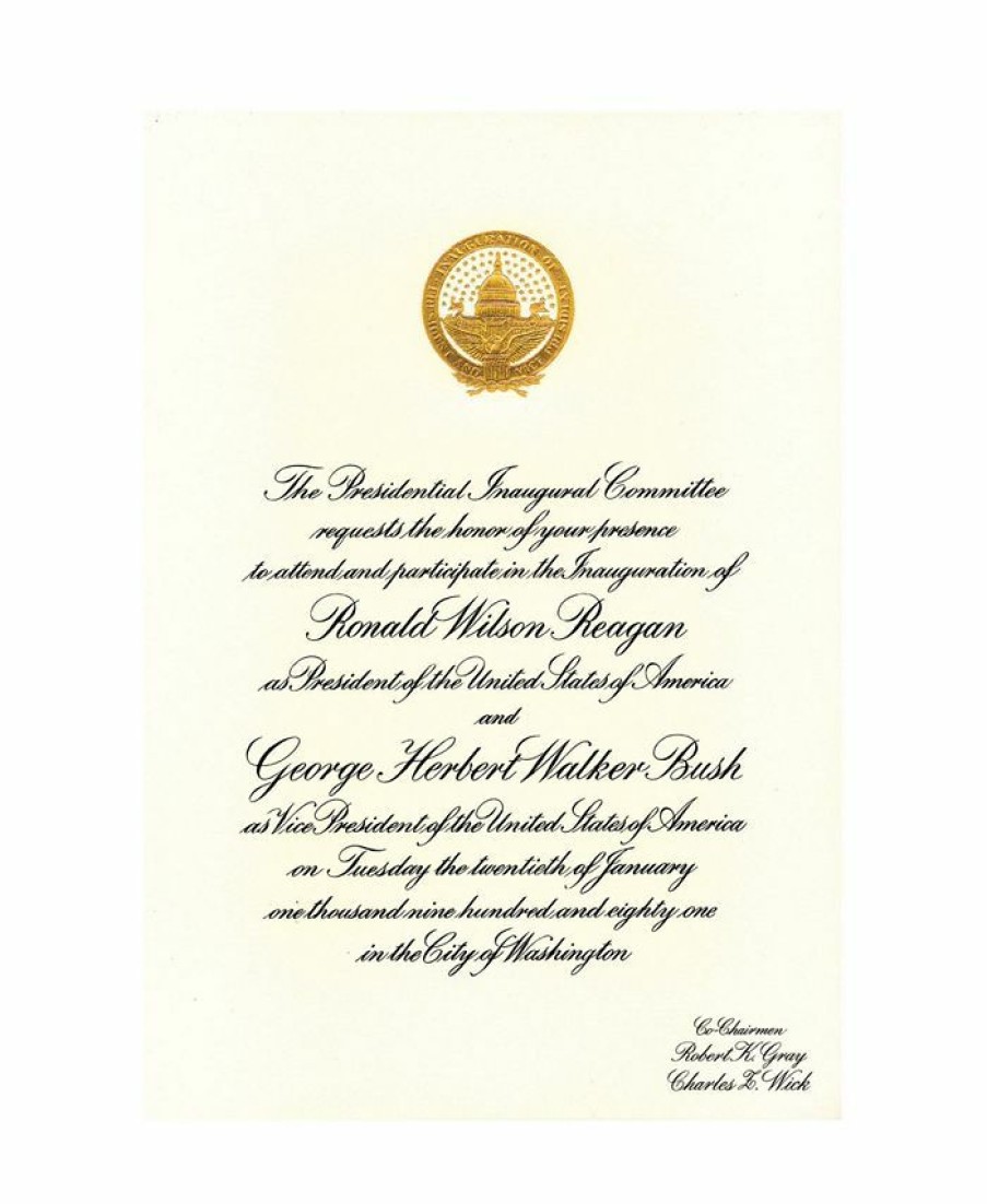 Misc_Gifts * | American Coin Treasures Official Ronald Reagan First Presidential Inauguration Invitation Multi