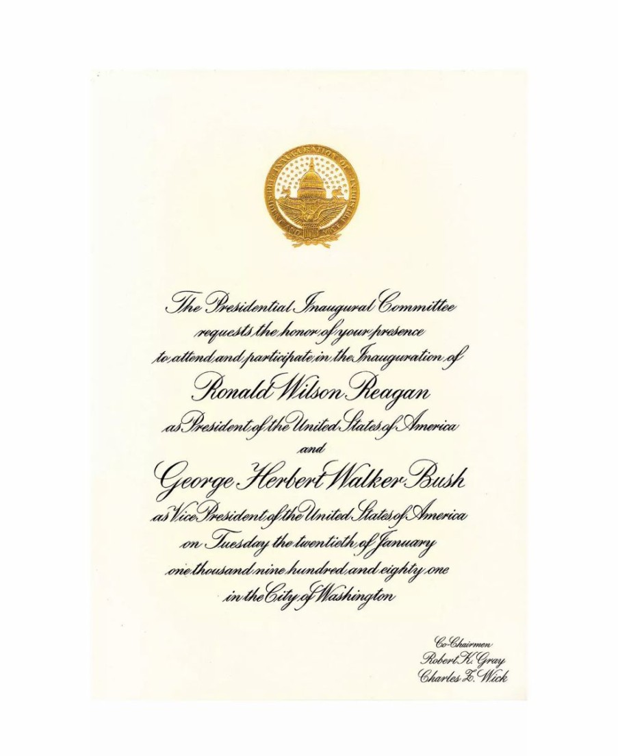 Misc_Gifts * | American Coin Treasures Official Ronald Reagan First Presidential Inauguration Invitation Multi