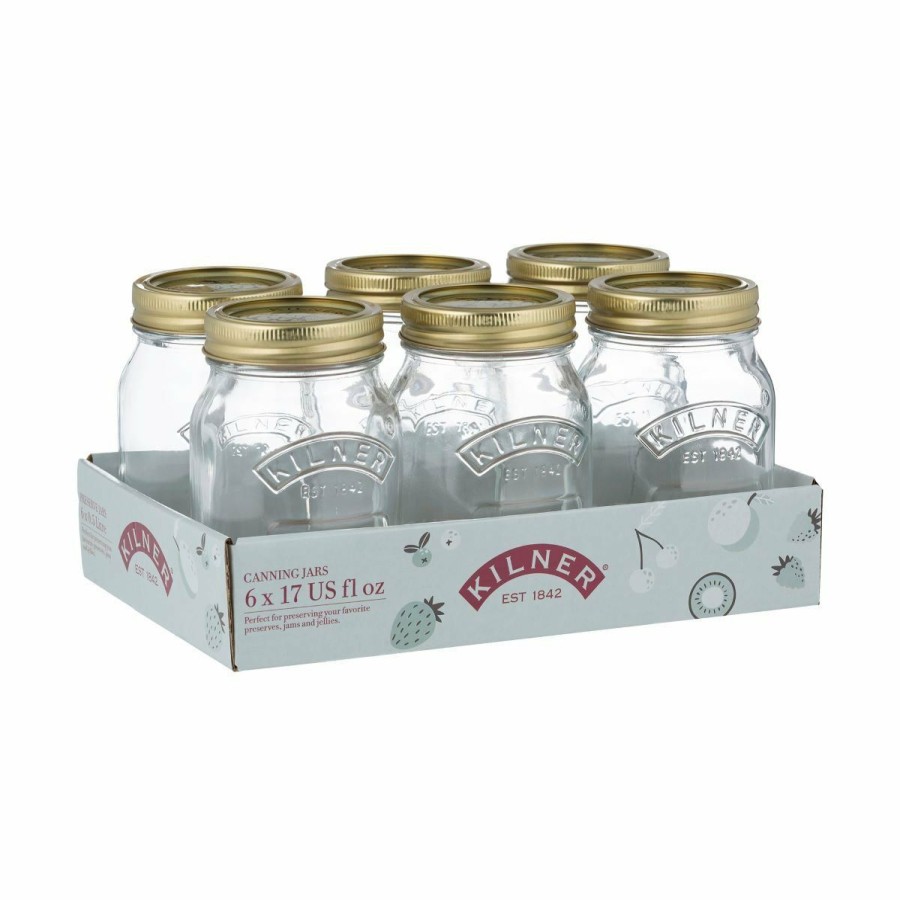 Glassware & Tabletop * | Kilner Canning Jars (Set Of 6) | 17Oz