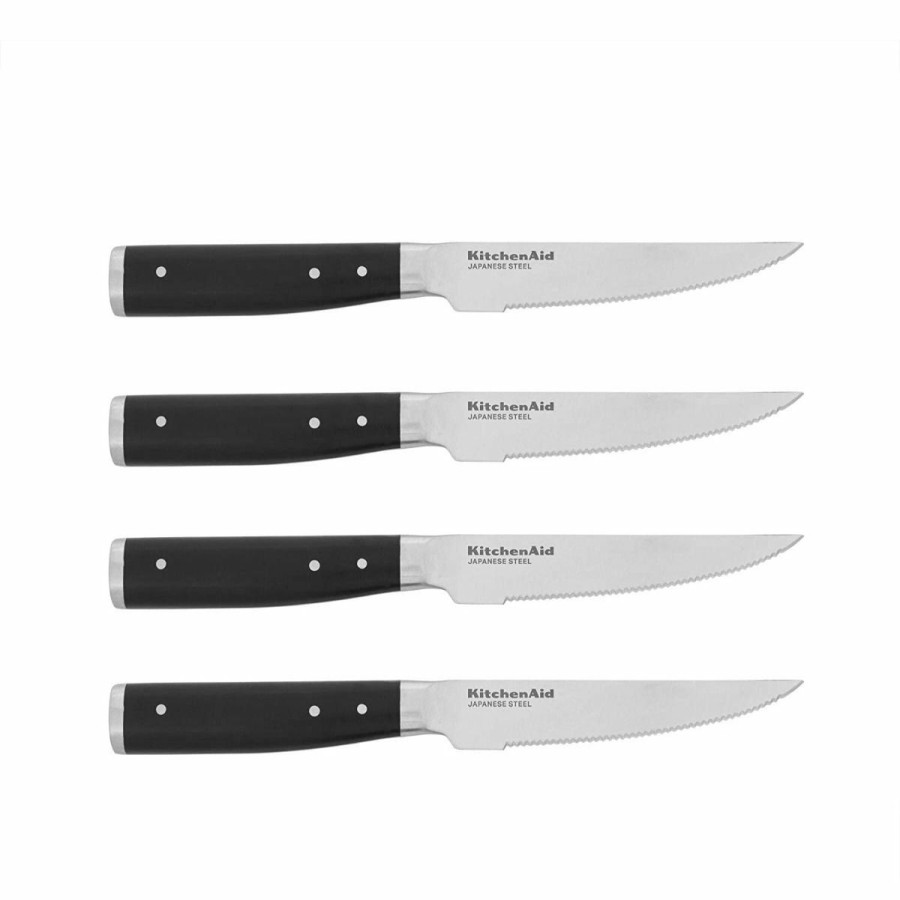 Knives * | Kitchenaid Non-Electrics Kitchenaid Gourmet Forged 4-Piece 4.5 Steak Knife Set | Serrated