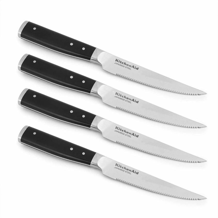 Knives * | Kitchenaid Non-Electrics Kitchenaid Gourmet Forged 4-Piece 4.5 Steak Knife Set | Serrated