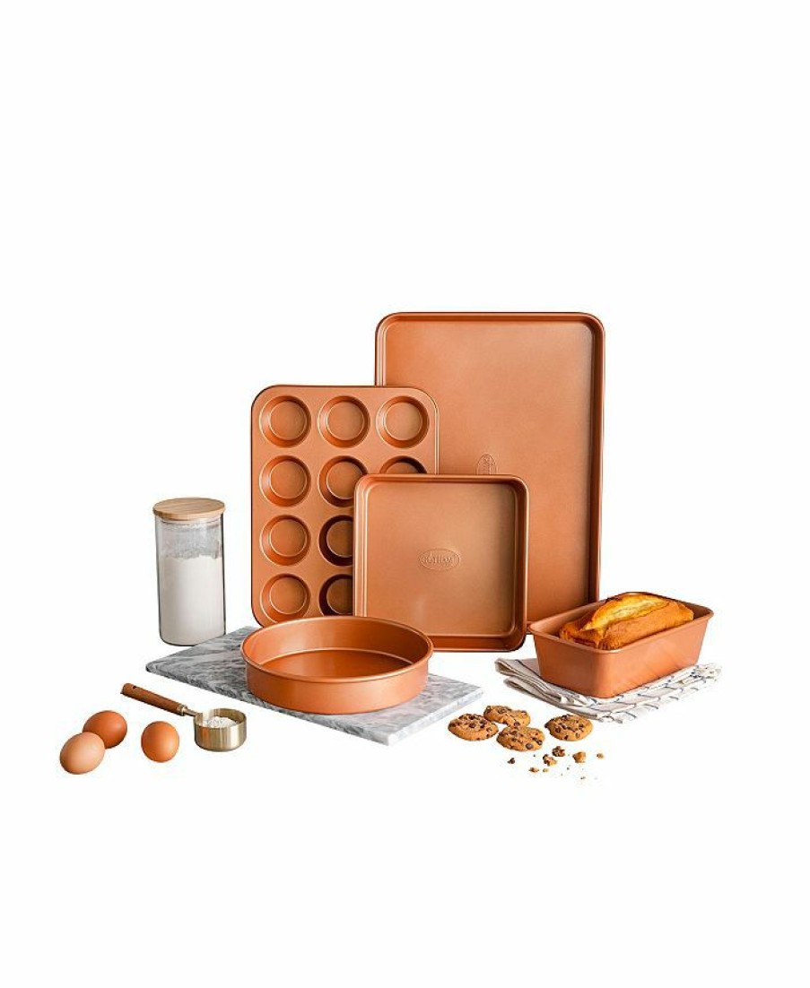 Kitchen * | Gotham Steel Nonstick 5 Piece Bakeware Set Copper