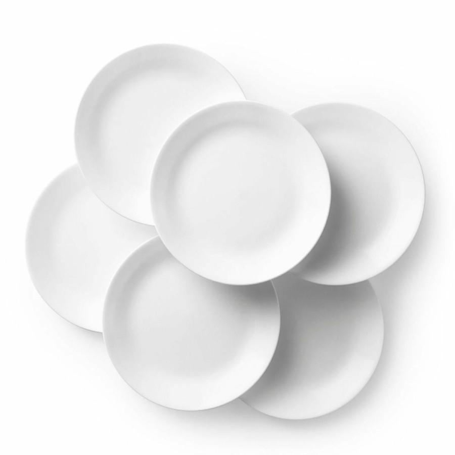 Glassware & Tabletop * | Corelle Livingware 10.25 Dinner Plates (Set Of 6) | Winter Frost White