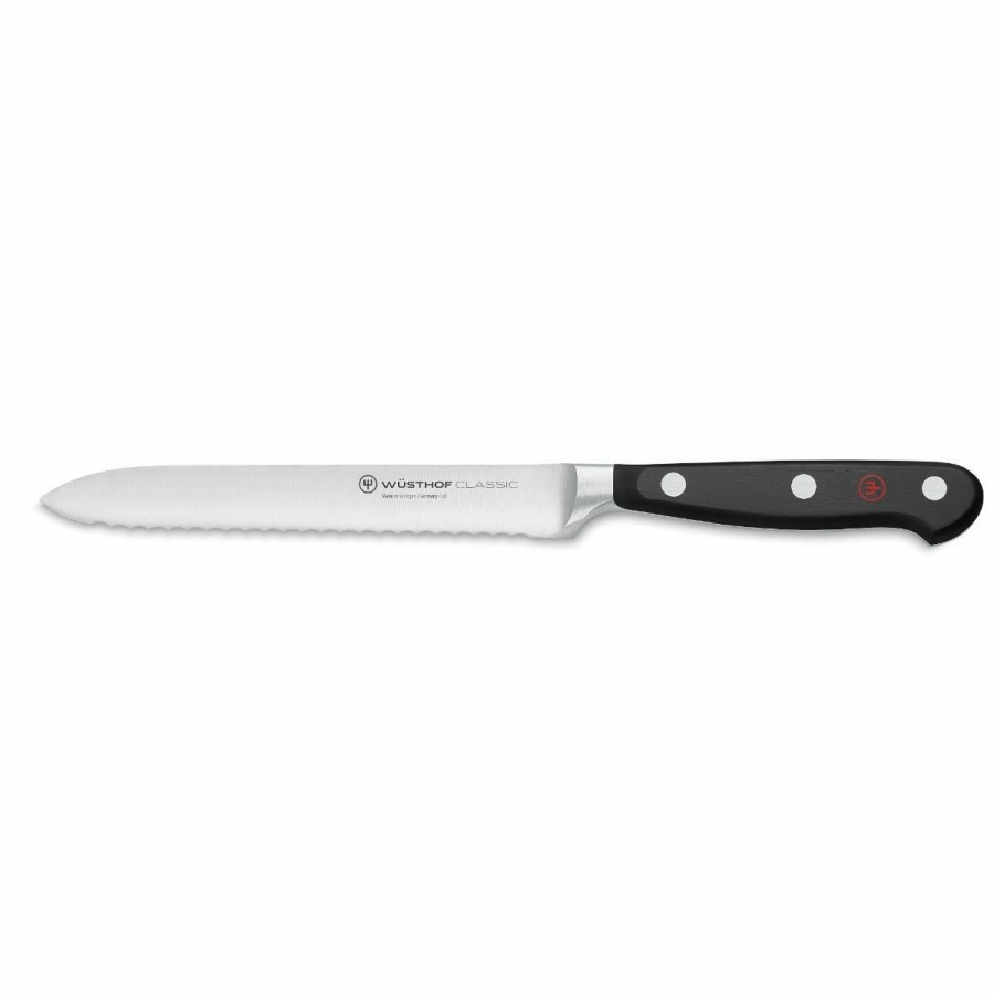 Knives * | Wusthof Cutlery Wusthof Classic 5 Utility Knife | Serrated