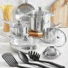 Kitchen * | Tools Of The Trade Stainless Steel 13-Pc. Cookware Set Nylon Utensils