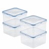 Kitchen * | Lock N Lock Easy Essentials Square 41-Oz. Food Storage Container, Set Of 4 Clear