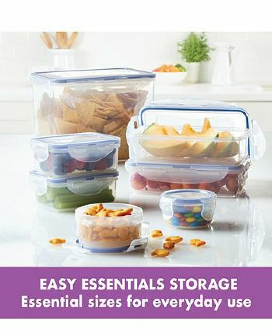 Kitchen * | Lock N Lock Easy Essentials Square 41-Oz. Food Storage Container, Set Of 4 Clear