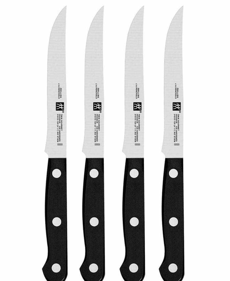 Kitchen * | Zwilling Twin Gourmet Steak Knives, Triple Riveted Set Of 4