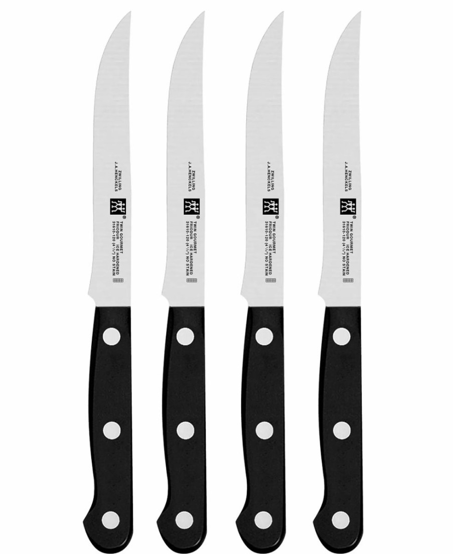 Kitchen * | Zwilling Twin Gourmet Steak Knives, Triple Riveted Set Of 4