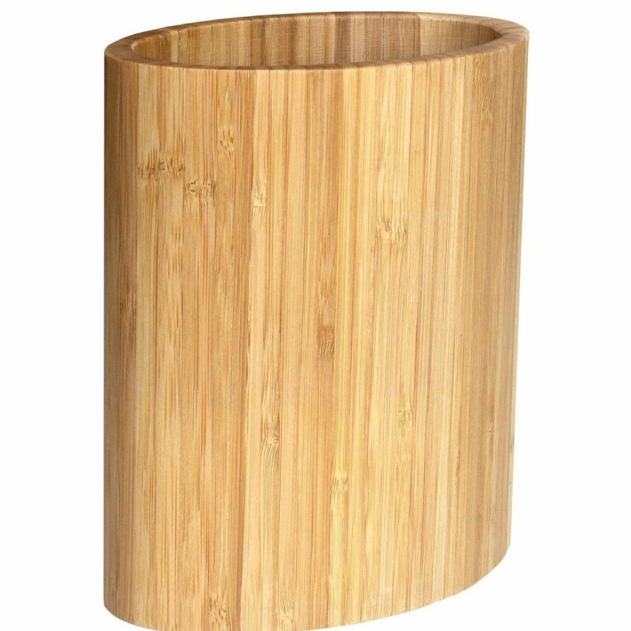 Cooks' Tools * | Totally Bamboo Oval Kitchen Utensil Holder | 6 X 4 X 7