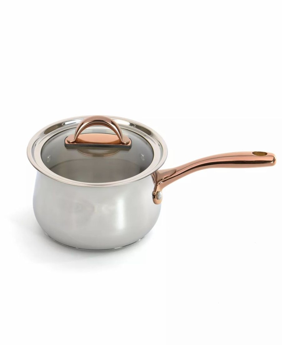 Kitchen * | Berghoff Uro Saucepan With Glass Lid, 6.25 Silver-Tone