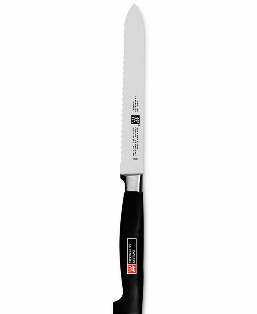 Kitchen * | Zwilling Four Star 5 Serrated Utility Knife