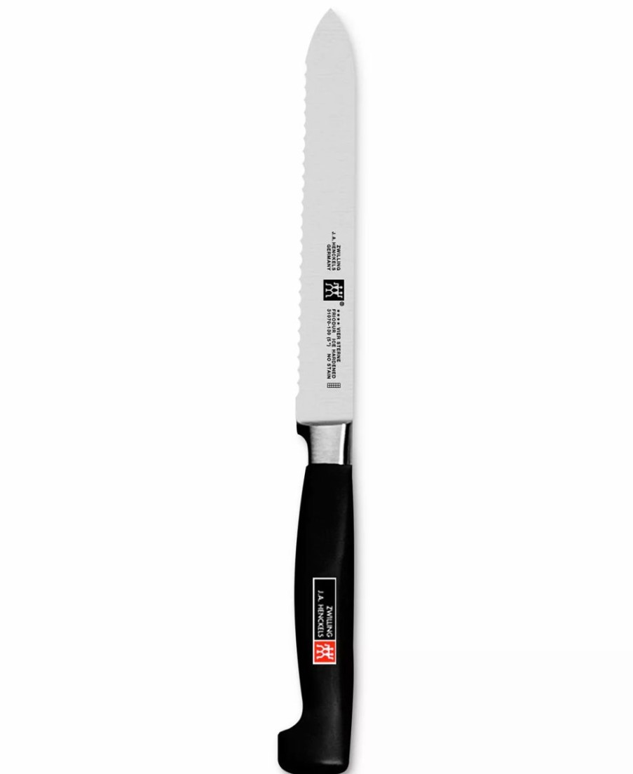 Kitchen * | Zwilling Four Star 5 Serrated Utility Knife