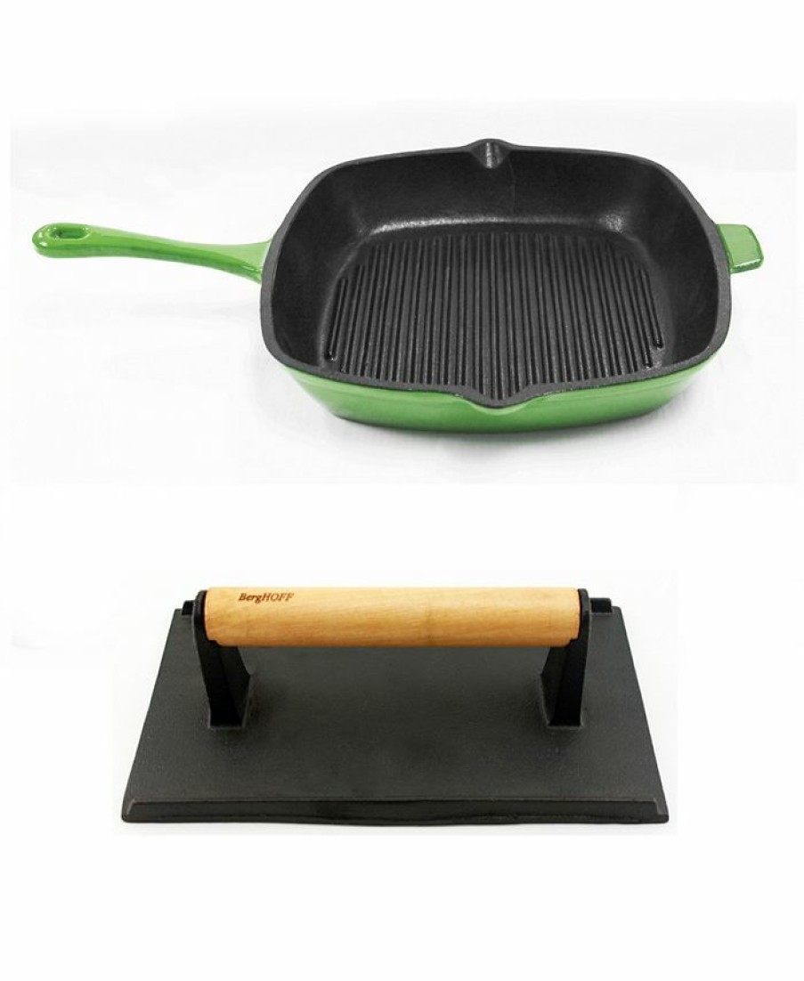 Kitchen * | Berghoff Neo Cast Iron 11 Grill Pan And Press