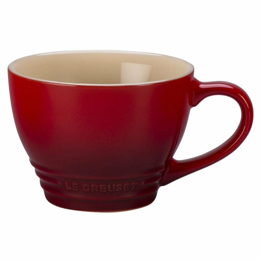 Glassware & Tabletop * | Le Creuset 14Oz Stoneware Bistro Mug | Cerise/Cherry Red