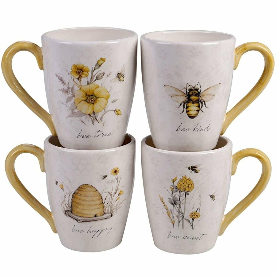 Glassware & Tabletop * | Certified International 16Oz Mug (Set Of 4) | Bee Sweet